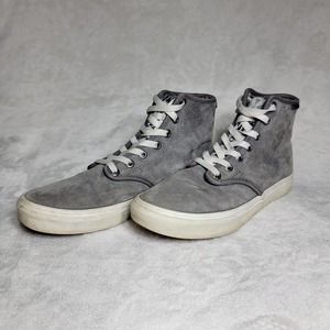 Vans Off The Wall Suede High Top Knit Accent Shoes TB4R Women's US 7.5 Gray